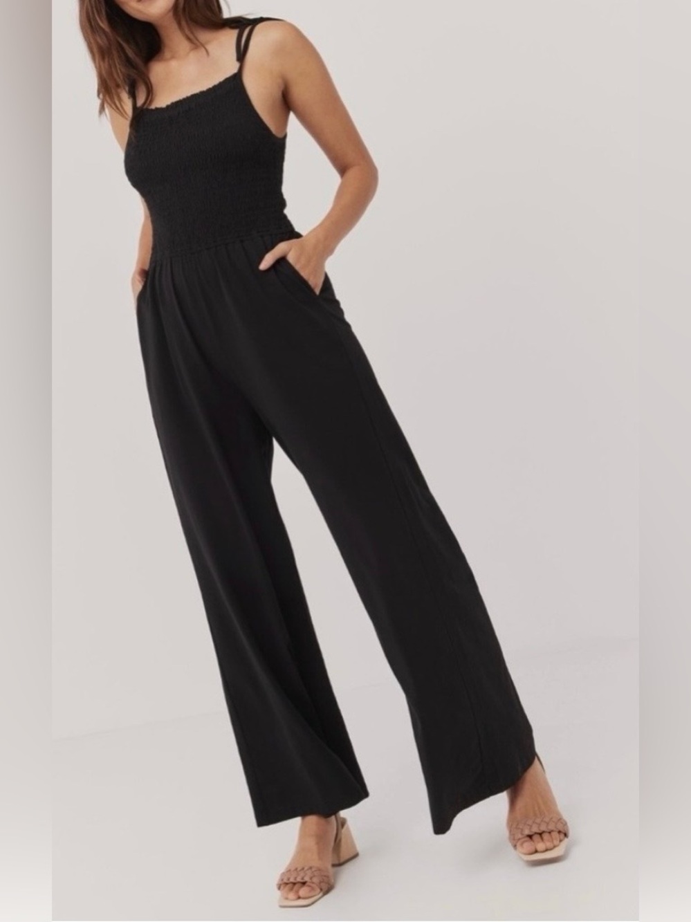 Pact One and Done Soirée Smocked Jumpsuit